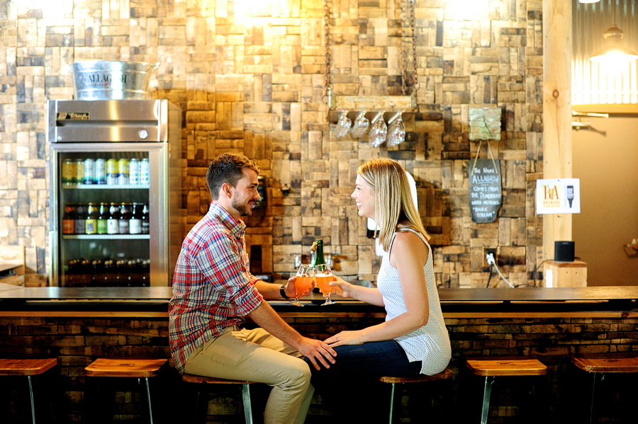 allagash brewing company engagement photos