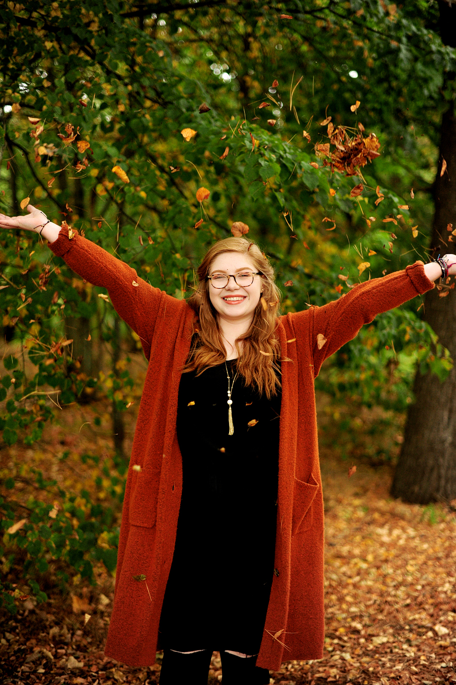 autumn senior photos in maine