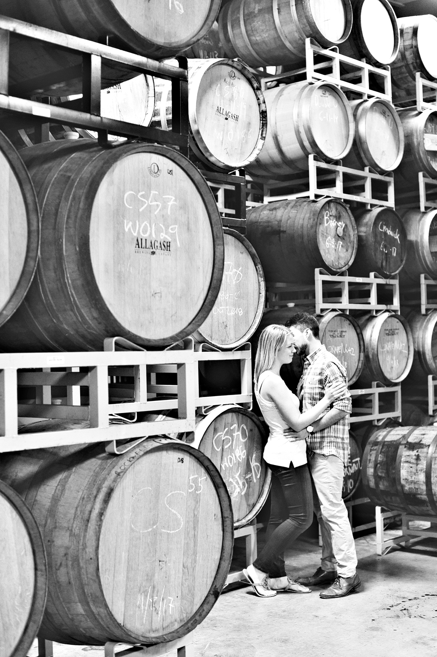 allagash brewing company engagement photos