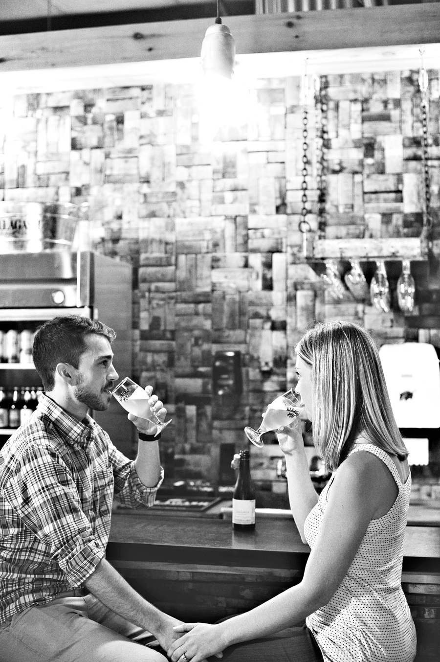 beer lover engagement photos