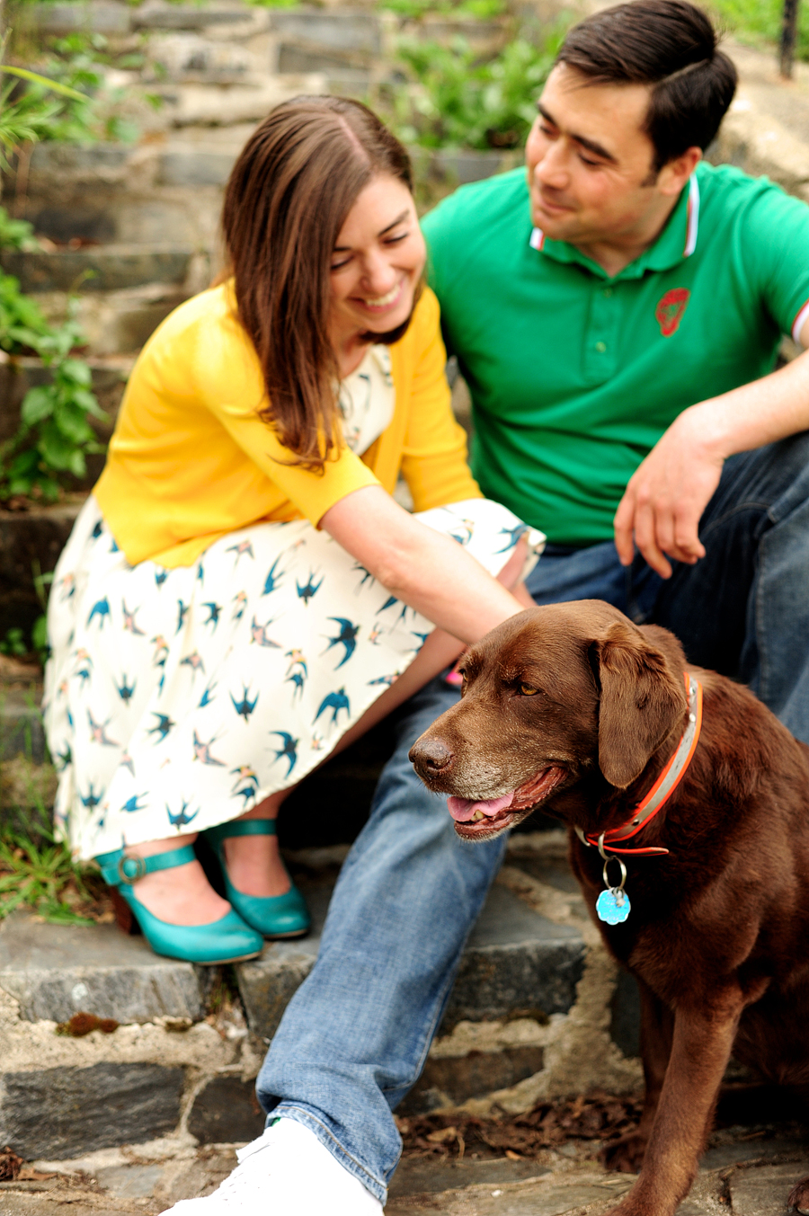 engagement photos with dog maine