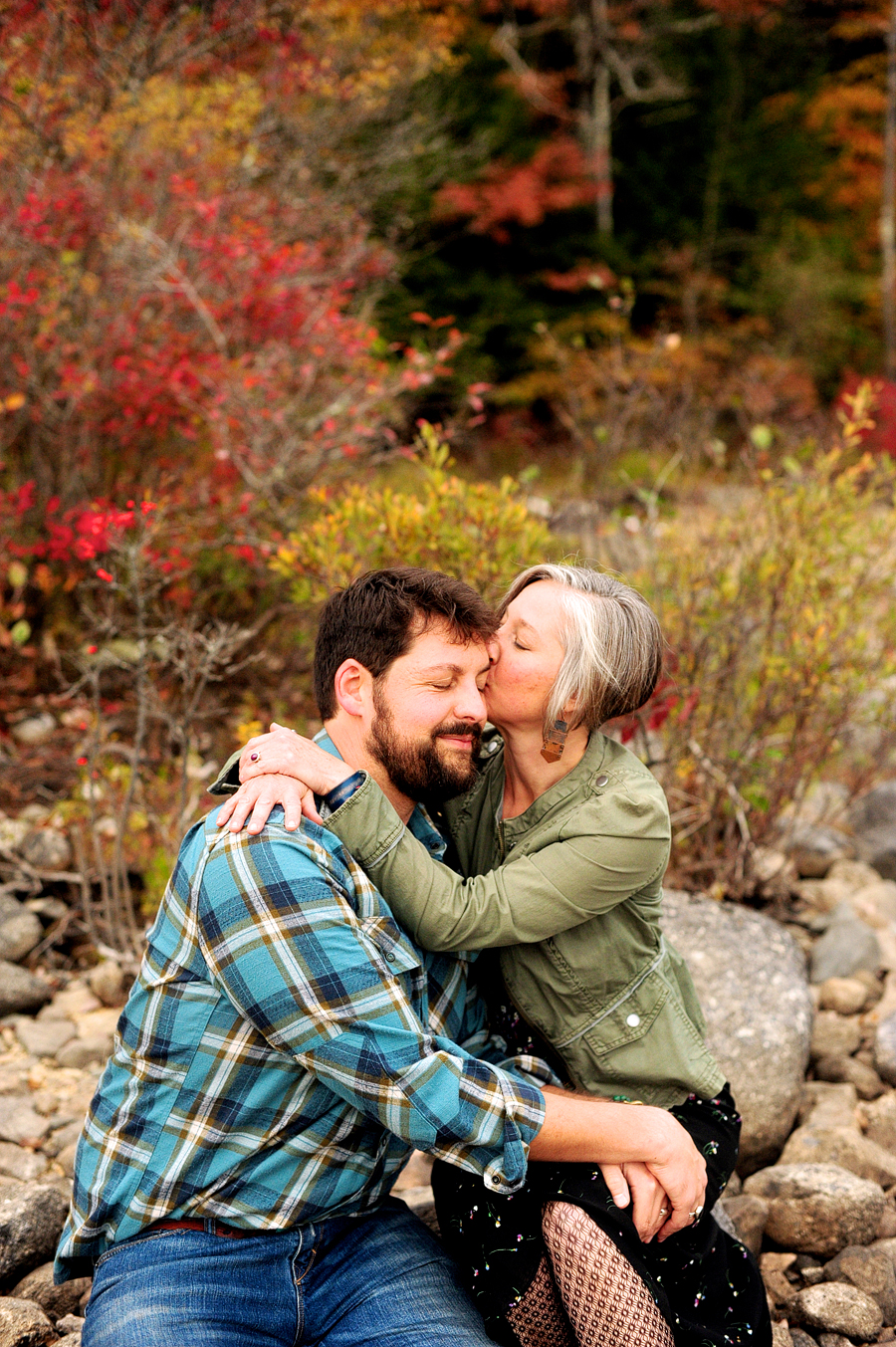 sebago lake engagement photos