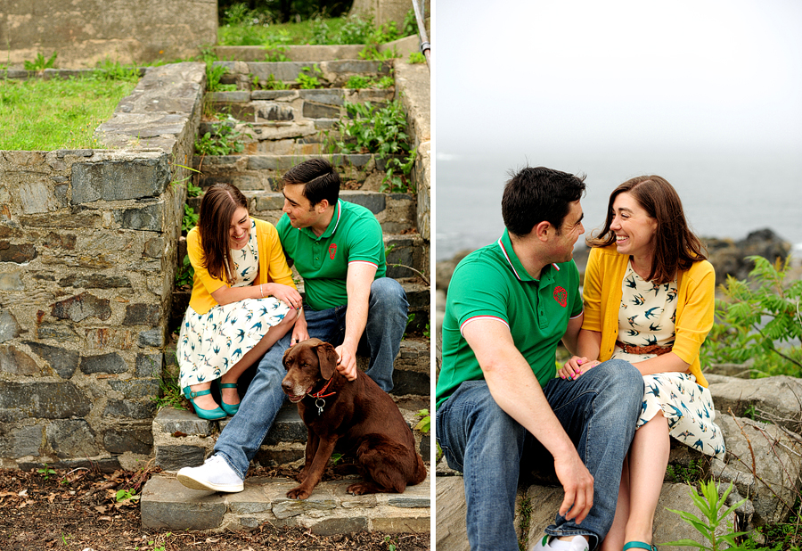 engagement photos at fort williams park