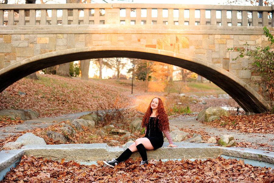 deering oaks park senior session