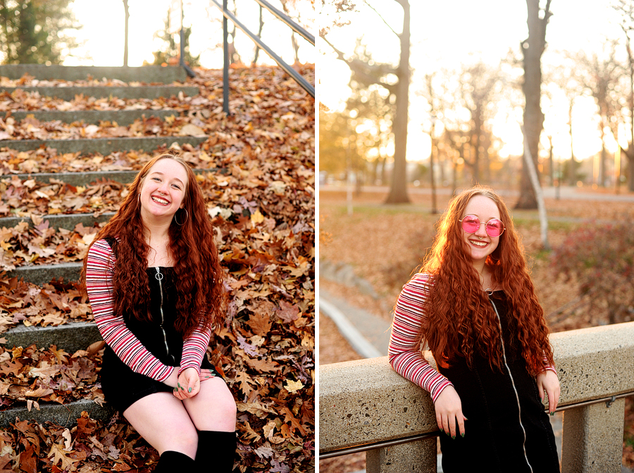 deering oaks park senior session