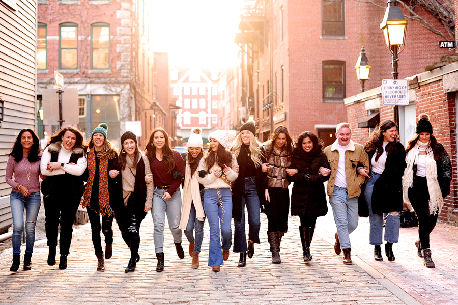 bachelorette photos in portland's old port