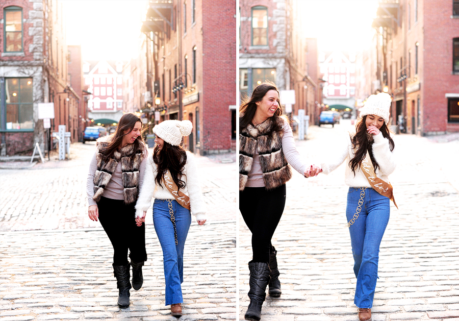 bachelorette photos in portland's old port